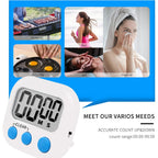 6 Pack Small Digital Kitchen Timer Magnetic Back And On/Off Switch,Minute Second Count Up Countdown (Multicolored)