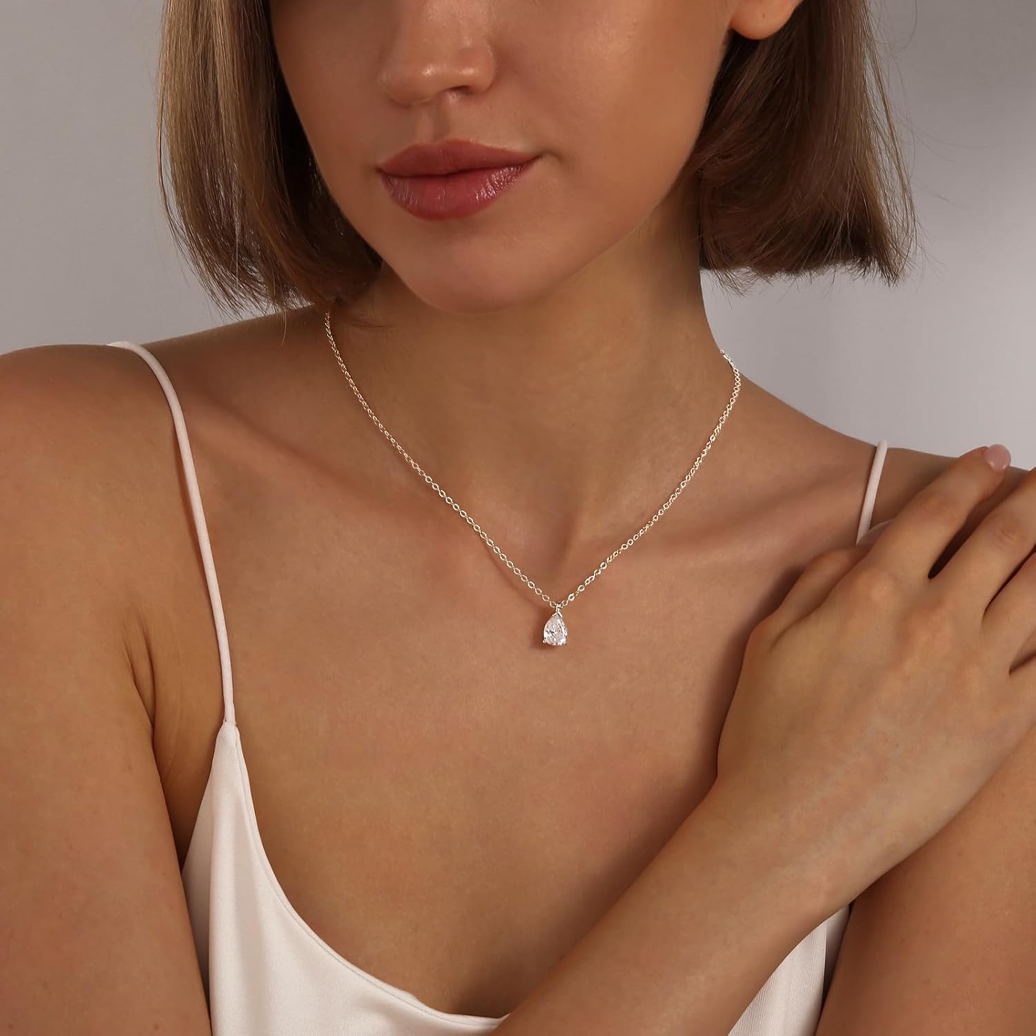 Gold Necklace for Women 14K Gold Plated Dainty Pendant Chain Puffy Heart Italian Horn Radiant Sun Compass CZ Teardrop Bow Charm Trendy Jewelry Gift
