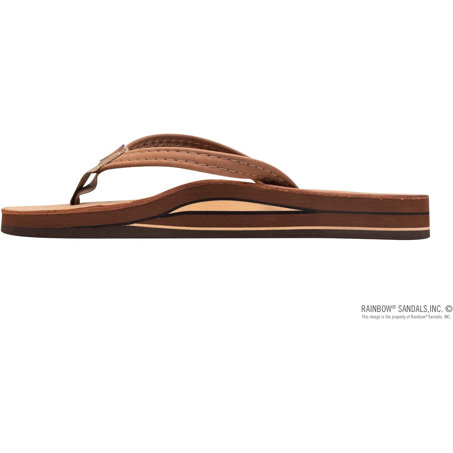 Rainbow Sandals Women'S Double Layer, Narrow Strap, Leather Sandals W/Arch