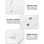 Magcomsen Men'S Henley Short Sleeve Shirt Moisture Wicking Lightweight Cotton T-Shirts Casual Summer Basic Tee Shirt