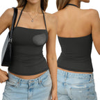 Easygala Womens Padded Halter Tank Top Double Lined Backless Tops Y2K Going Out Slim Fit Shirts Sexy Summer Outfits 2026