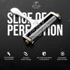 Zulay Kitchen Stainless Steel Wire Cheese Slicer - Adjustable Hand Held Cheese Cutter With 2 Extra Wires - Premium Cheese Knife For Mozzarella, Cheddar, Gruyere - Cheese Cutter With Wire (Silver)