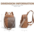 Backpack Purse For Women, Backpack Vegan Leather With Rfid Blocking & Tablet Pocket, Shoulder Handbag For Travel& Work Brown