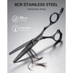 Ulg Texturizing Shears – Professional Stainless Steel, 30-Teeth Thinning Scissors, Teflon Coated, Deer Tooth Blades For Precise Thinning And Layering, Ideal For Stylists And Barbers