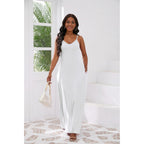 Vunahzma Womens Casual Fashion Sleeveless Plus Size Loose Long Sexy Maxi Dress With Pockets
