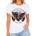 250th USA Anniversary T Shirt for Women, 4th of July Patriotic Eagle Flag Tee, 1776-2026 Short Sleeve Top S-2XL