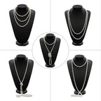 BABEYOND Long Pearl Necklace Faux Pearls Necklace Set Beaded Long Pearls Necklace 1920s Gatsby Costume Jewelry