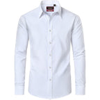 Cotton Mens Dress Shirts Long Sleeve Wrinkle Free Business Casual Button Down Shirts Formal Shirts Big And Tall