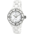 Peugeot Ceramic Wrist Watch With Sport Bezel Swarovski & Crystal Markers