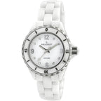 Peugeot Ceramic Wrist Watch With Sport Bezel Swarovski & Crystal Markers