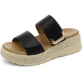 Ubfen Womens Platform Wedge Sandals Orthopedic Arch Support | Espadrille Slides, Comfortable Cushioned, Dressy For Summer Walking, Beach Vacation