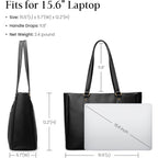 befen Genuine Leather Tote Bag for Women Work, Womens Laptop Purse Bags Shoulder Satchel Handbags with 15.6" Compartment