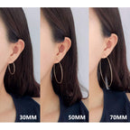 ESMATOO Thin Gold Hoop Earrings for Women - Hypoallergenic Lightweight Gold Hoop Earrings Dainty - Large