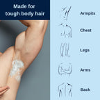 No Hair Crew Body At Home Hair Removal Cream for Manscaping Unwanted Hair with Energizing Ginseng, Premium Depilatory, Painless & Flawless, Made for Men, 200ml