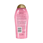 Ogx Sensitive + Rose Water & Pink Sea Salt Exfoliating Body Scrub + Rose Quartz, Gentle Exfoliating Daily Body Wash Softens Skin, Body Scrub For Women, Sulfate-Free Surfactants, 19.5 Fl Oz