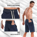 Amy Coulee Men'S Casual Classic Shorts Athletic Cotton Sweat Shorts With Drawstring