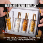 Viking Revolution Mens Cologne Sampler Sets - Travel Size Cologne For Men With Sandalwood, Spiced Vanilla, Coffee & Whiskey, Sweet Tobacco - Perfume Gift Set (4 Pack, 0.68Fl Oz Each)
