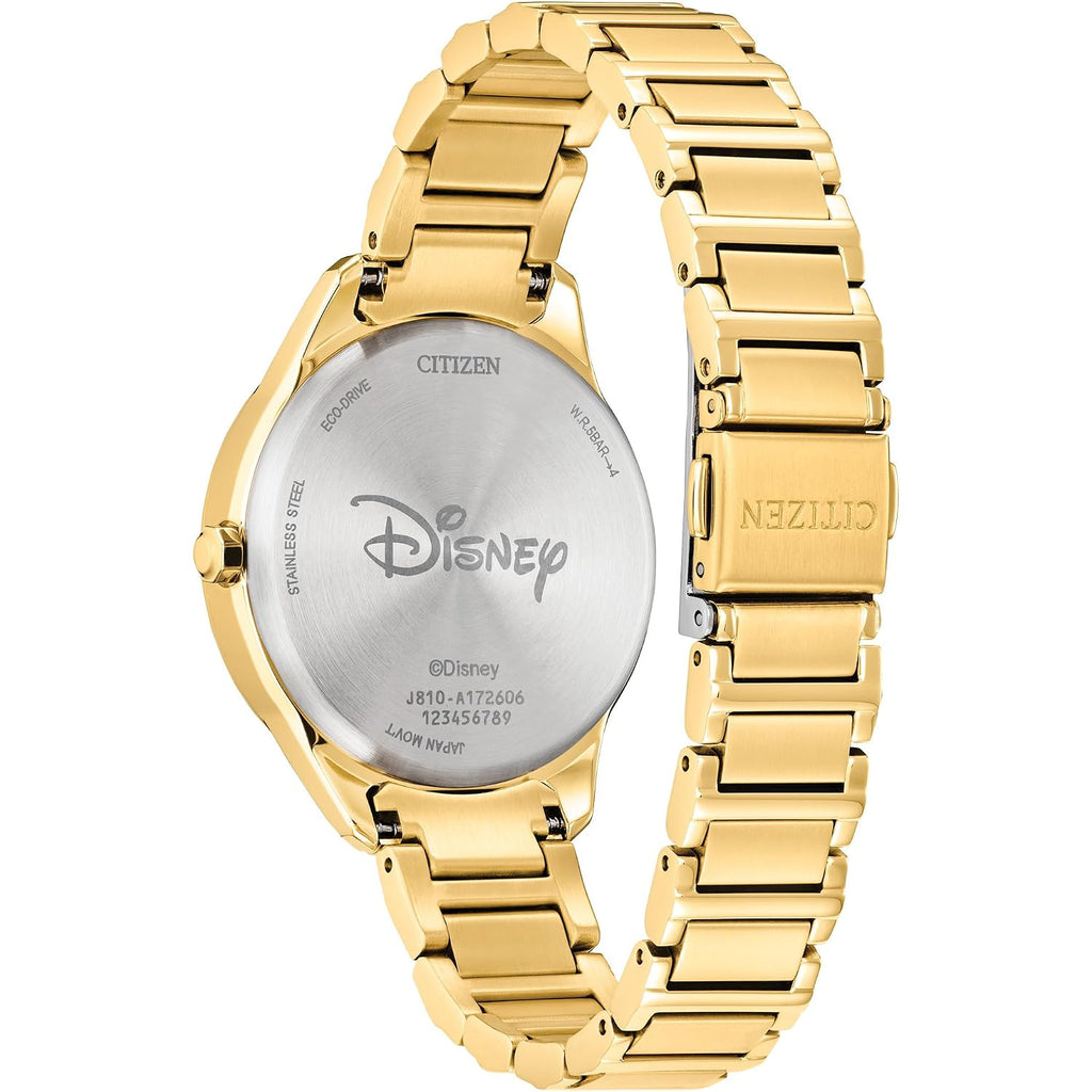 Citizen Ladies Eco-Drive Mickey Mouse Watch, Gold-Tone Stainless Steel Case & White Mother-Of-Pearl Dial (Style: Fe6192-51D)
