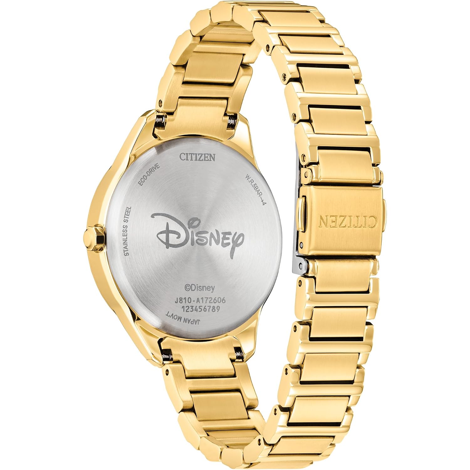 Citizen Ladies Eco-Drive Mickey Mouse Watch, Gold-Tone Stainless Steel Case & White Mother-Of-Pearl Dial (Style: Fe6192-51D)