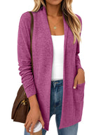 LILLUSORY Cardigan for Women Lightweight Cardigans Fall Fashion Outfits | Open Front Long Cardigan with Pockets, Business Casual Travel Outfits