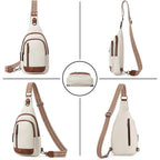 Cluci Crossbody Bags For Women Men,Leather Sling Bag Cross Body Backpack For Woman Gifts For Women Birthday Unique