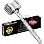 Gourmet Easy Classic Meat Tenderizer Tool, Non-Slip Grip Lifetime Replace | Dual-Sided Heavy-Duty Design For Effortless Tenderizing Of Steak, Poultry And Chicken, Dishwasher Safe, Lifetime Replacement