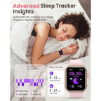 Smart Watch for Women for iPhone Android: 1.85" Smart Watch with 30 Days+ Battery Life Make/Recive Call Heart Rate SpO2 Sleep Monitor 120+ Sport IP68 Waterproof Fitness Tracker Watch Pedometer Reloj
