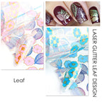 Lace Flower Nail Foil Transfer Stickers Nail Art Supplies, 10 Flowers Patterns Nail Foils Designs Western Floral Nail Art Decals for Acrylic Nails Polish Supplies DIY Fingernail Charms Decorations