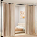 Room Divider Curtain Rod, No Drilling Room Separator For Space Partition Adjustable 4-10Ft(H) 28-70Inch(W) Heavy Duty Temporary Wall Divider Floor To Ceiling Tension Rod, Black