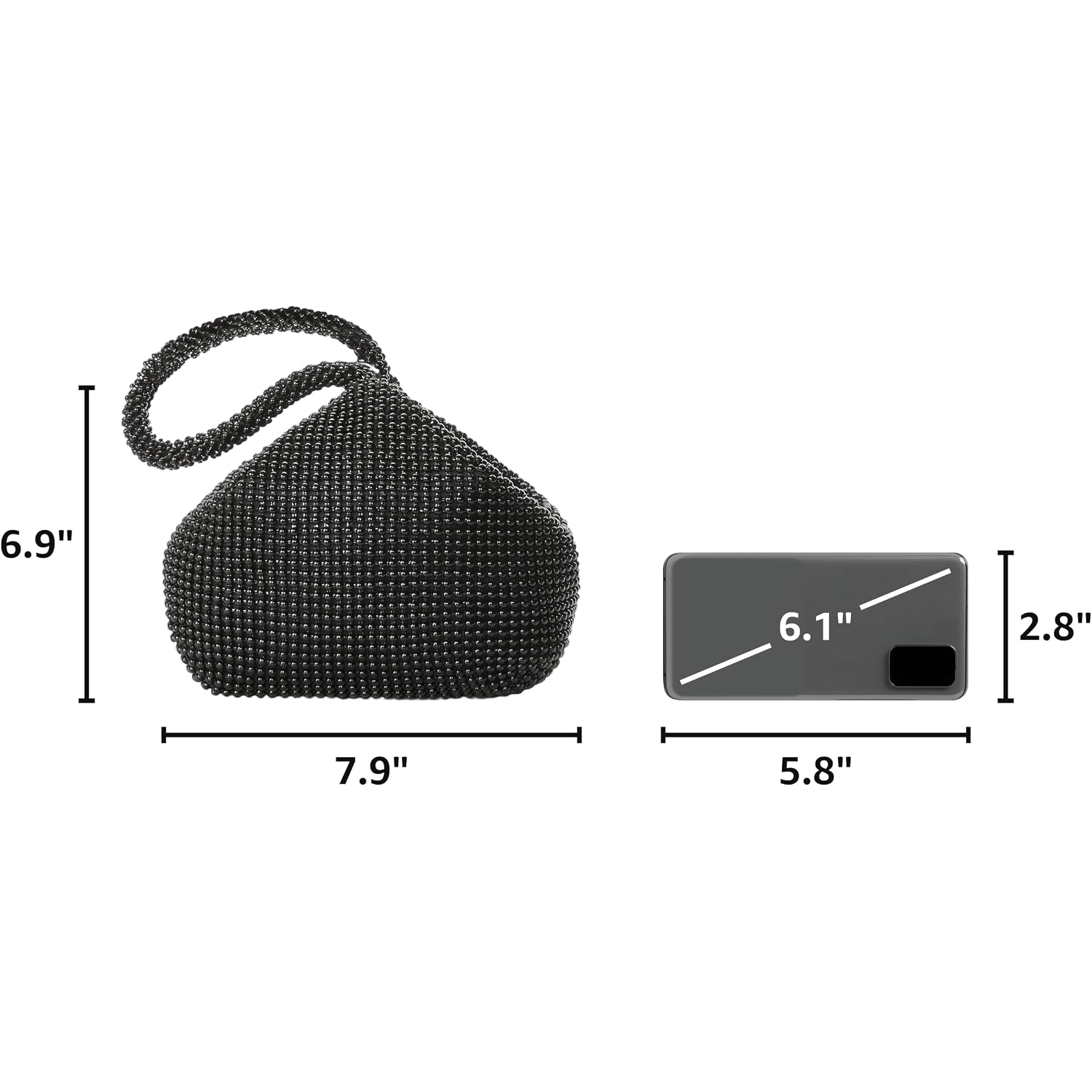 Babeyond Women'S Beaded Clutch Evening Bags Vintage Elegant Triangle Purse For 1920S Party Prom Wedding