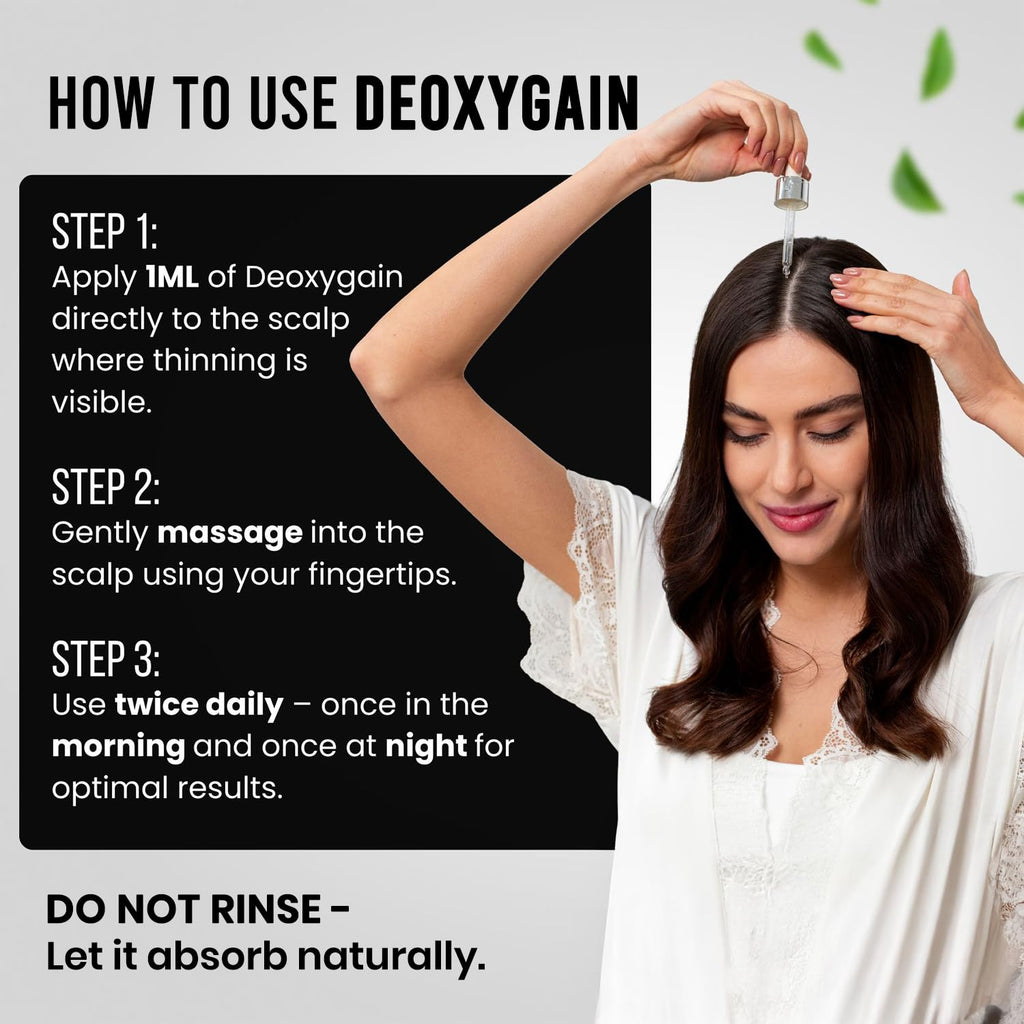 Topical Hair Treatment by Deoxygain - Advanced Hair Growth Formula with 2DDR to Stimulate Follicles, Block DHT & Support Hair Regrowth - 2oz Bottle