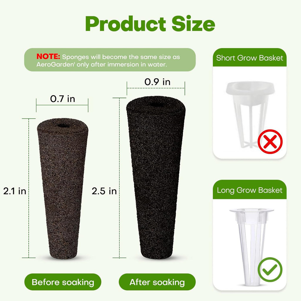 50Pcs Hydroponic Pods Kit: Compatible With Aerogarden Herb Kits With 50 Grow Sponges; 50 Pods Lable, Highly Breathable - Indoor Garden Kit Supplies For Most Brands