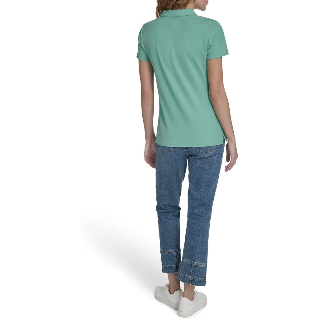 Women's Polo Short Sleeve Button Placket Polo