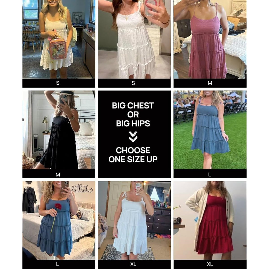 Narecte Womens Summer Dresses Wedding Guest Dresses Beach Sundresses Spaghetti Strap Flowy Boho Dress