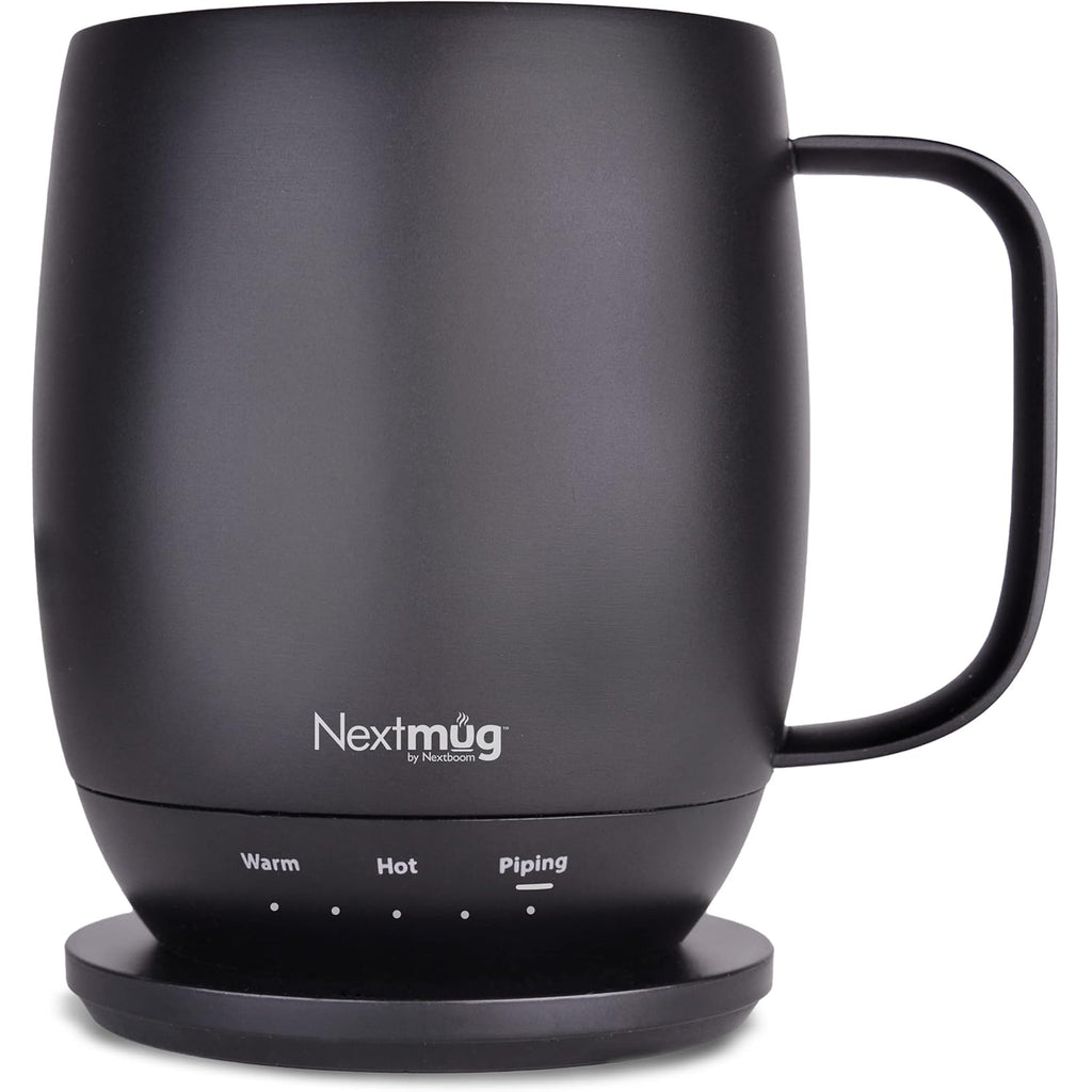 Nextmug - Temperature-Controlled, Self-Heating Coffee Mug (Black - 14 oz.)