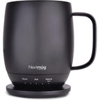 Nextmug - Temperature-Controlled, Self-Heating Coffee Mug (Black - 14 oz.)