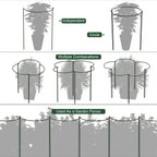 Peony Cages And Supports, 6 Pack Plant Support Stakes For Outdoor & Indoor Plants, 10" W X 16" H Half Round Garden Plant Support Rings For Peonies, Hydrangeas, Roses, Dahlias