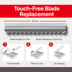 Feather Styling Razor Standard Blades - Professional Hair Cutting Blades for Styling, Shaping, Feathering, & Thinning - Stainless Steel Single Edge Guarded Blade - Made in Japan - Refill Pack - 10 Ct