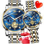Olevs Couple Watch His And Her Set Matching Watch Mens Womens Diamond Romantic Valentine’S Day