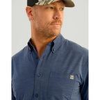 Huk Mens Kona Solid Short Sleeve Fishing Button Down Shirt For Men, Fresh Salmon, 3X-Large