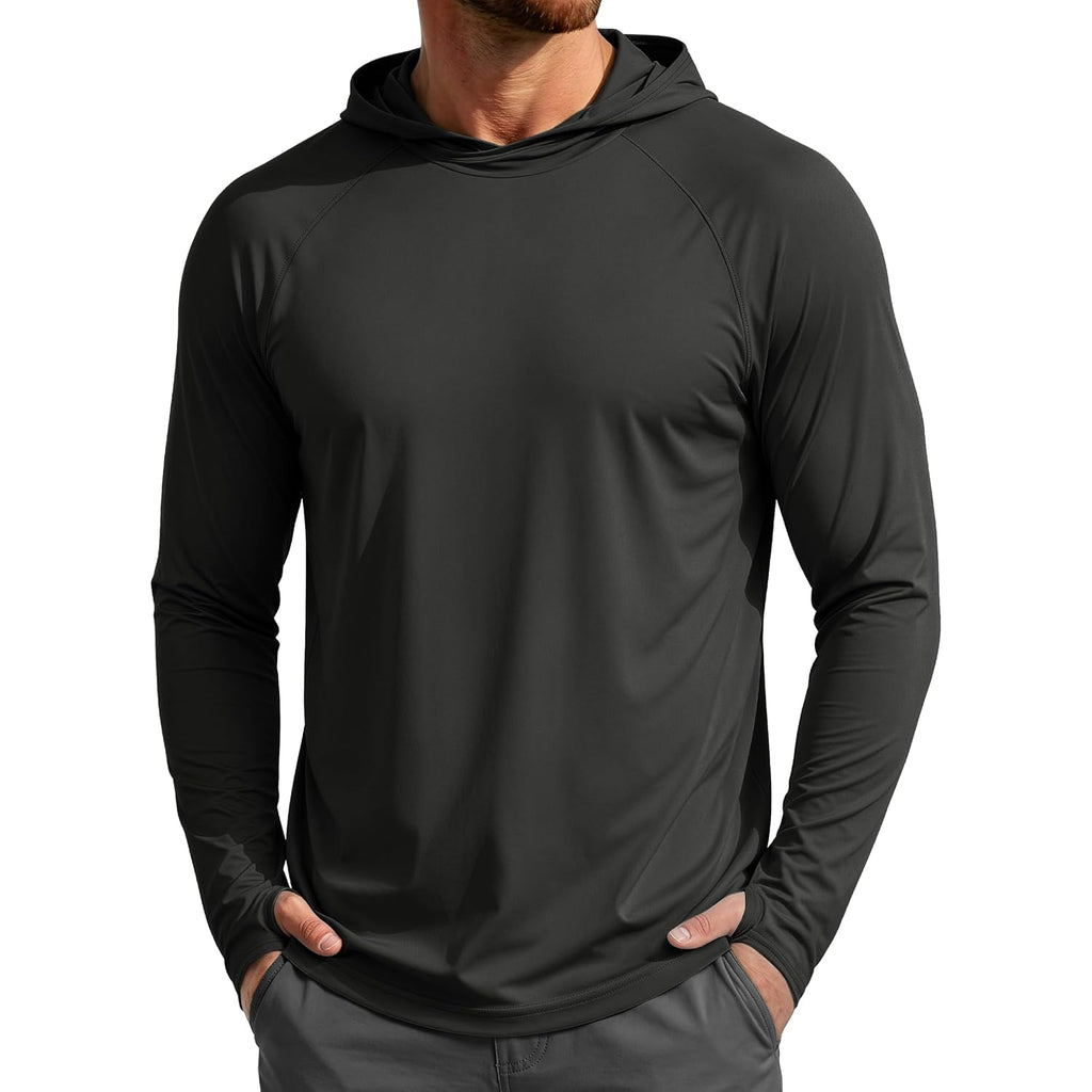 Magcomsen Men'S Upf 50+ Sun Protection Hoodies Quick Dry Long Sleeve Rash Guard Lightweight Hoodie Shirt Fishing Running