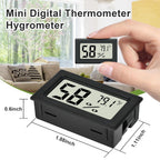 Humidity Meter Indoor Thermometer 6-Pack Mini Digital Thermometer Hygrometer Indoor Temperature Humidity Meters Gauge Lcd Display Fahrenheit (℉) For Greenhouse, Reptile Tank, Cellar, Closet