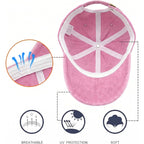 God is Good Christian Jesus Hats for Women Faith Religous Hat Adjustable Embroidered Vintage Washed Baseball Caps Pink