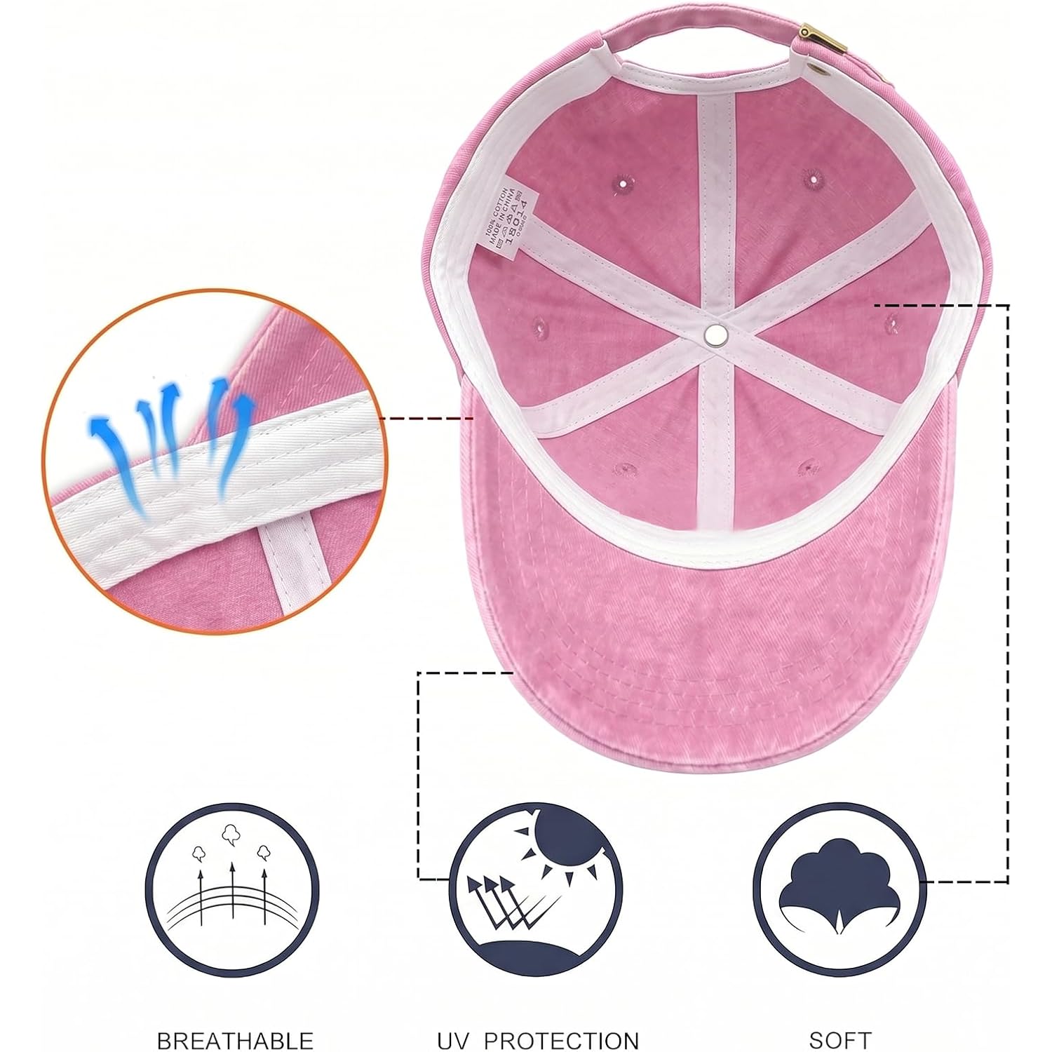God is Good Christian Jesus Hats for Women Faith Religous Hat Adjustable Embroidered Vintage Washed Baseball Caps Pink