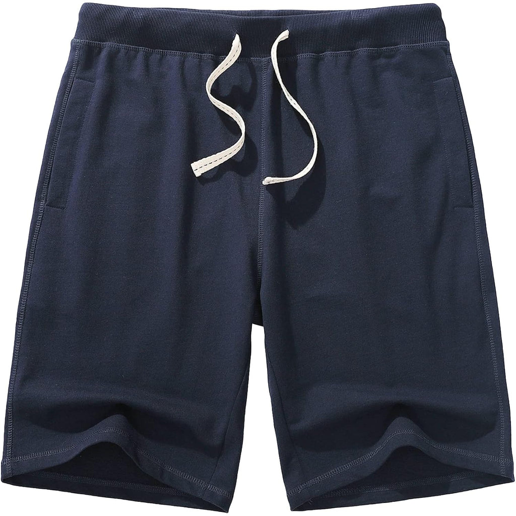 Amy Coulee Men'S Casual Classic Shorts Athletic Cotton Sweat Shorts With Drawstring
