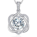 InfinityLove Heart Pendant Necklaces for Women, 2-5 Carat Moissanite Heart Necklace, Anniversary Birthday Christmas Valentine Engagements Mothers Day Jewelry for Wife Her Girlfriend Mom Daughter