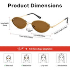 Pro Acme Retro Oval Small Cat Eye Sunglasses For Women, 90S Polarized Trendy Shades, Y2K Fashion Glasses