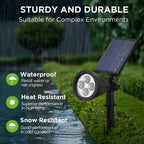 Innogear Solar Spot Lights, Outdoor Solar Lights Solar Spotlights Flag Pole Light Waterproof Landscape Lighting Outside For Flag Uplighting Backyard Patio Pathway Statue Palm Tree Sign, Cool White
