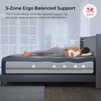 Sweetnight Coolnest 14 Inch King Size Mattress, Cooling King Memory Foam Mattress For Cool Night Sleep, 5-Zone Ergo Support For Pressure Relief, Medium, Certipur-Us Certified