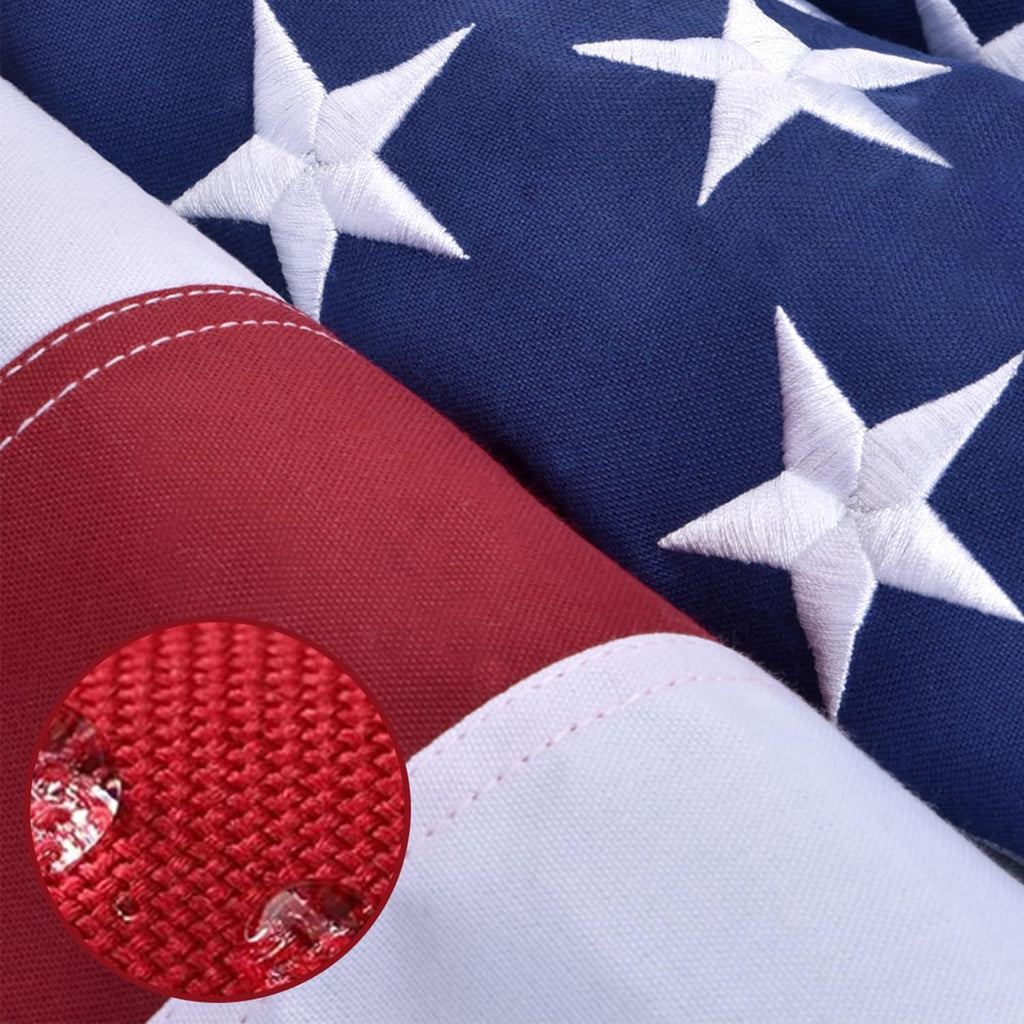 American Flags For Outside 3X5, Heavyduty Spun Polyester American Flag For High Wind Outdoor, Uv Protected/Sewn Stripes/Embroidered Stars/Brass Grommets, Us Flag Built For The Toughest Conditions (3X5 Foot)